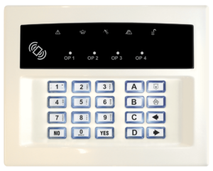 Беспроводная кнопочная панель охранной системы LEDRKPWHITE-WE