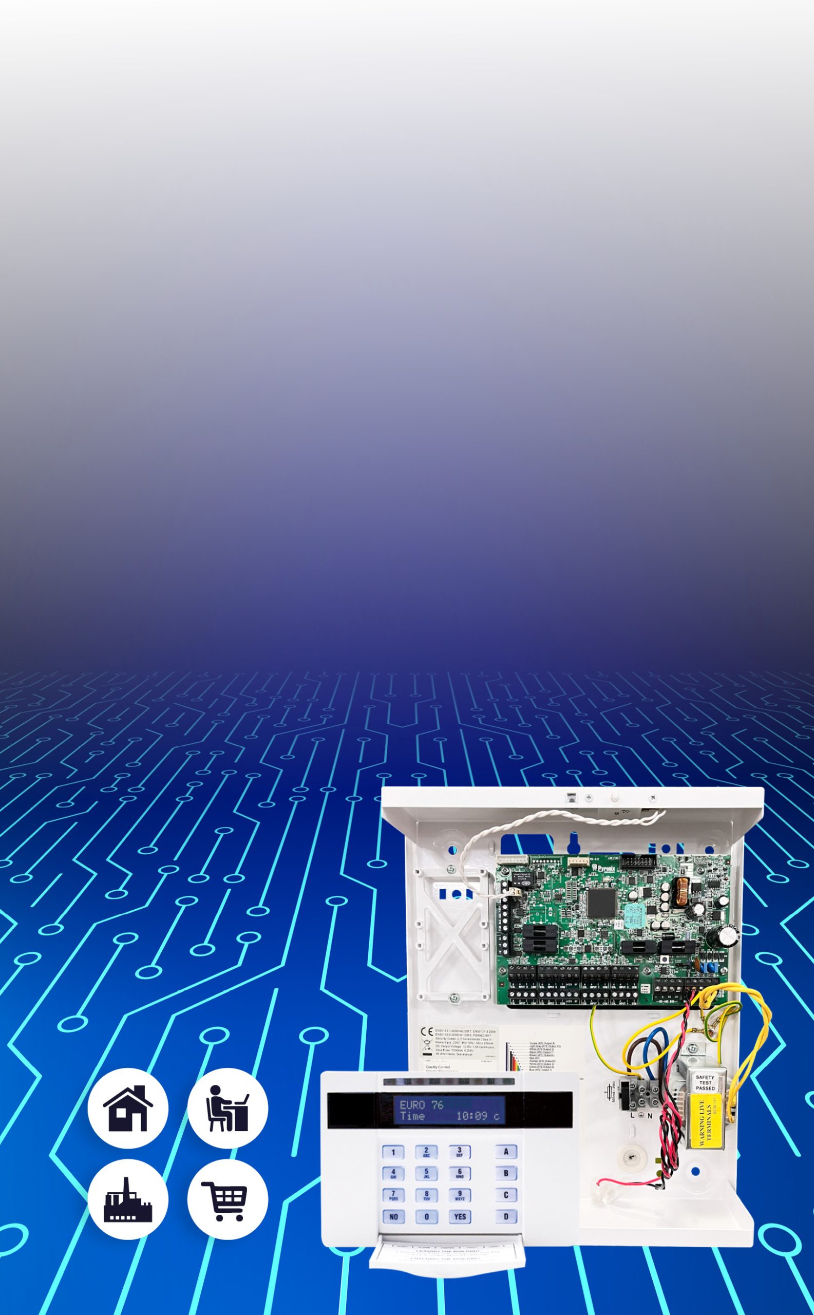 New, hybrid EURO 76 control panel.